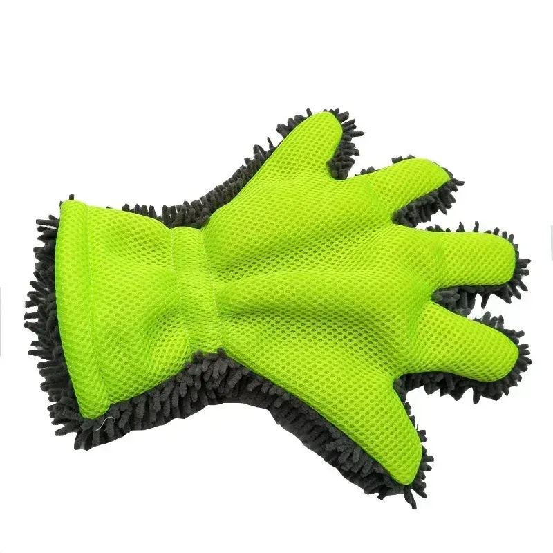 Gant de lavage en chenille vue détaillée