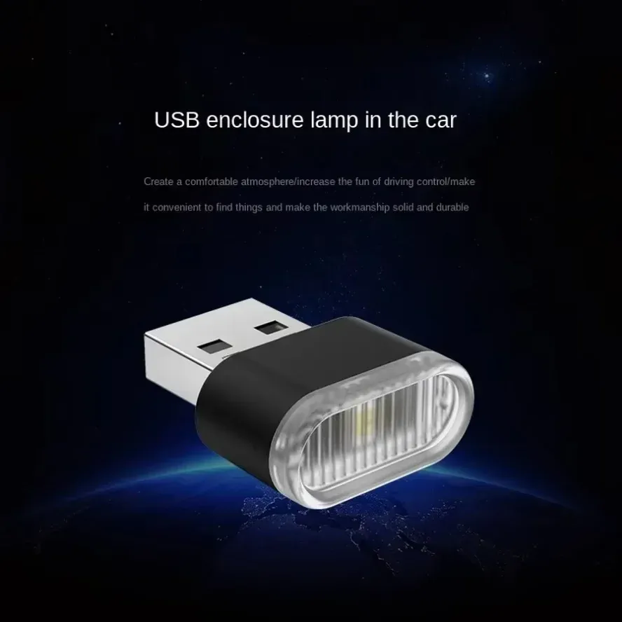 Mini veilleuse LED USB à 5 modes d'éclairage, lumière d'ambiance néon décorative pour l'intérieur de voiture 5