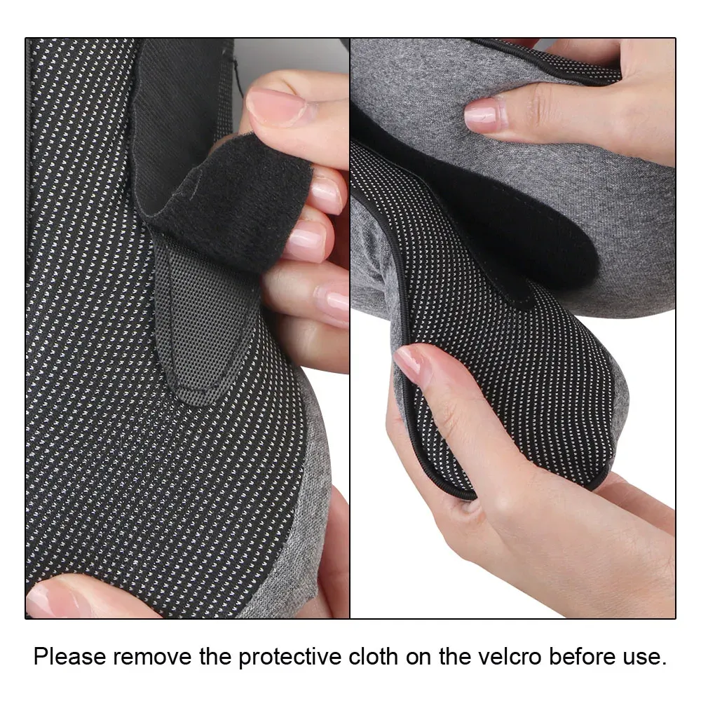 Oreiller de voyage en mousse à mémoire de forme en forme de U, soutien cervical doux et portable 2