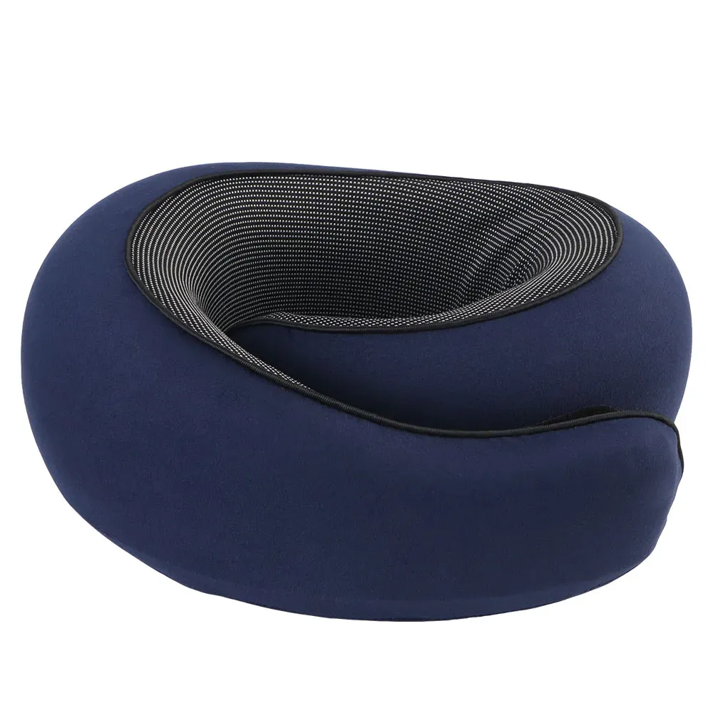 Oreiller de voyage en mousse à mémoire de forme en forme de U, soutien cervical doux et portable 9
