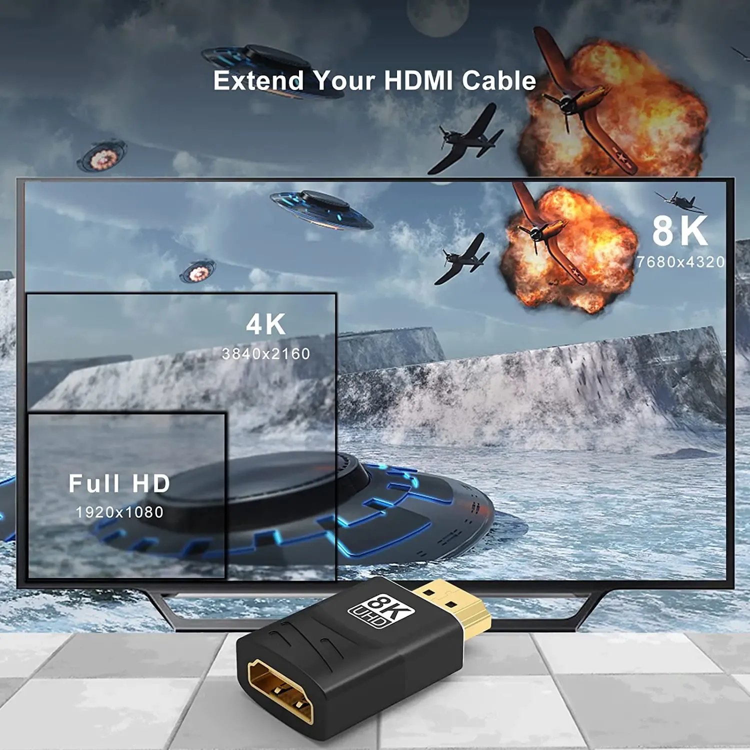 Détail de l'adaptateur HDMI MIZIQIER