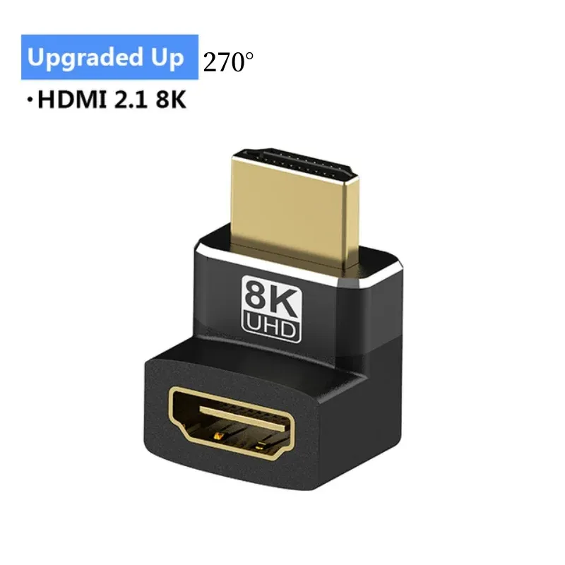 MIZIQIER Adaptateur HDMI 2.1 mâle vers femelle 8K 60 Hz, 4K 120 Hz, 48 Gbps, compatible PS5, PS4, HDTV, Roku, TV Stick et PC 10