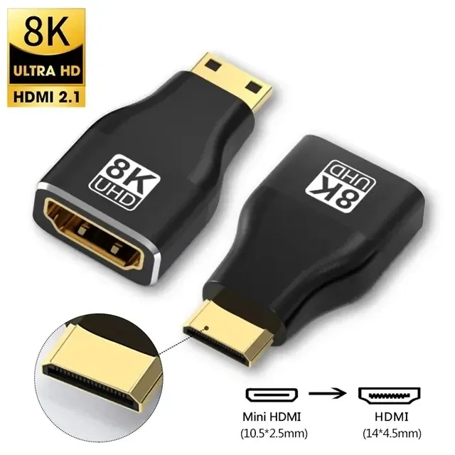 MIZIQIER Adaptateur HDMI 2.1 mâle vers femelle 8K 60 Hz, 4K 120 Hz, 48 Gbps, compatible PS5, PS4, HDTV, Roku, TV Stick et PC 14