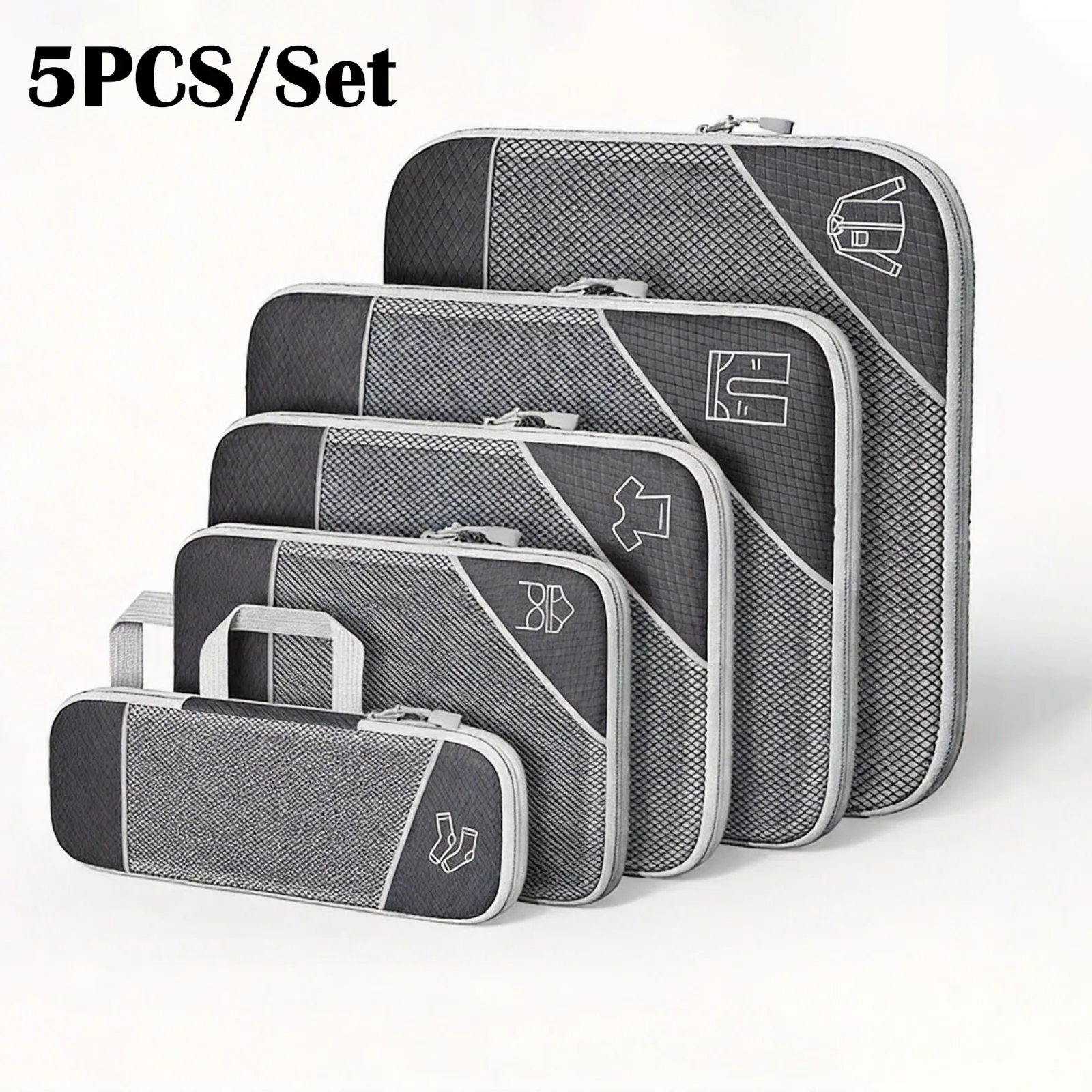 Cubes de rangement compressibles avec sac à chaussures