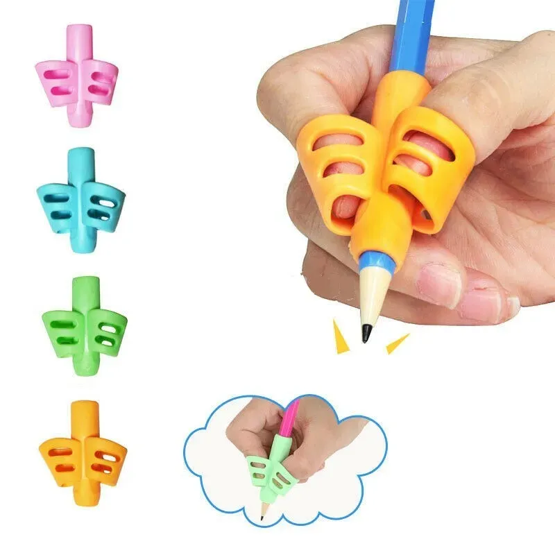 Correcteur de prise du crayon 3 doigts / 2 doigts, outil de correction de posture pour enfants, porte-stylo d'écriture, lot de 12, 9 ou 1 pièces 2