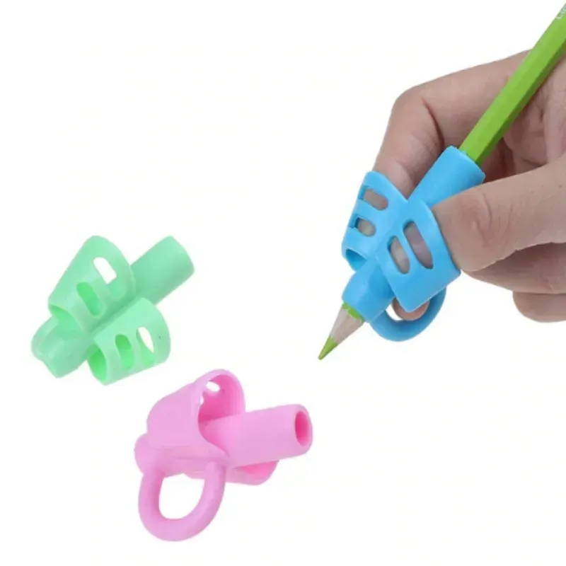 Correcteur de prise du crayon 3 doigts / 2 doigts, outil de correction de posture pour enfants, porte-stylo d'écriture, lot de 12, 9 ou 1 pièces 6