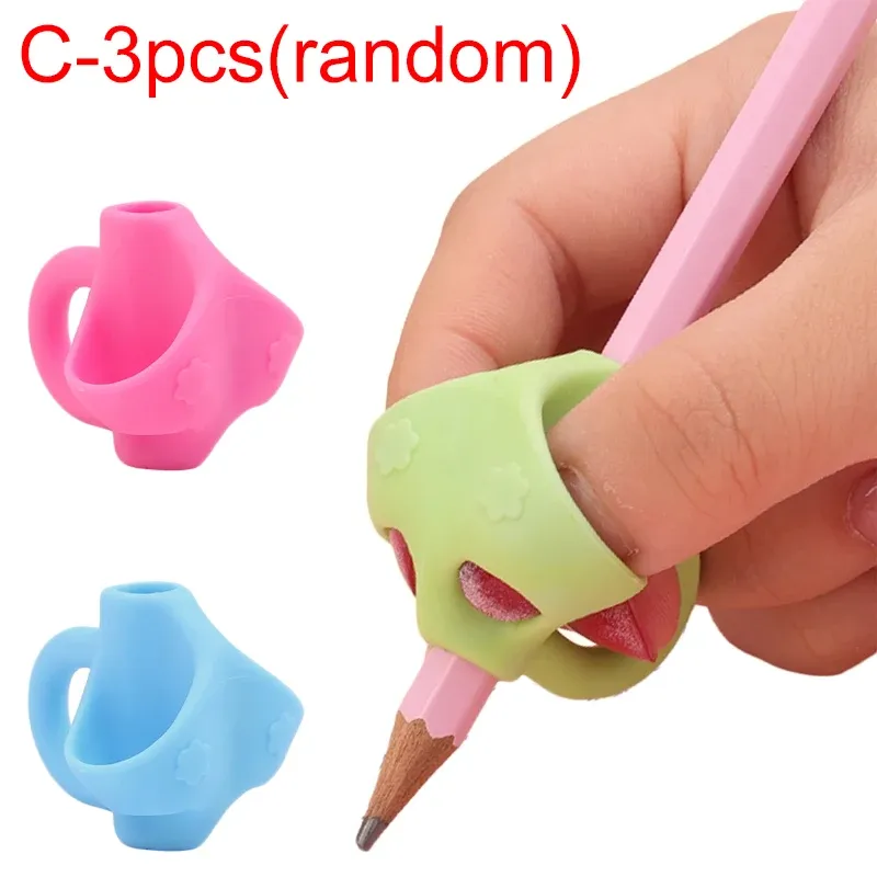 Correcteur de prise du crayon 3 doigts / 2 doigts, outil de correction de posture pour enfants, porte-stylo d'écriture, lot de 12, 9 ou 1 pièces 13