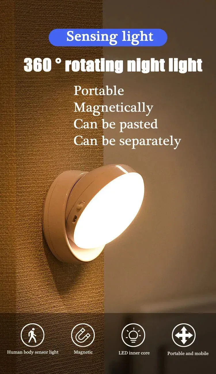 Veilleuse LED intelligente à induction humaine en situation