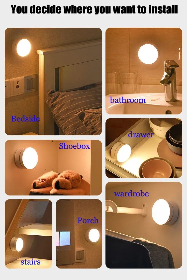 Veilleuse LED pour armoire de chevet