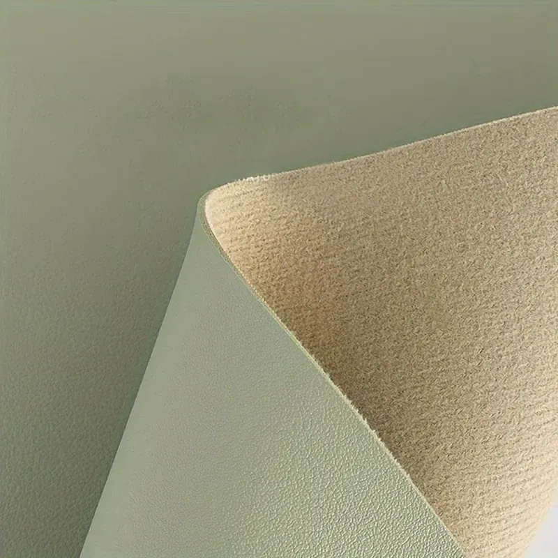Tapis de bureau imperméable en similicuir, grand format, antidérapant, coloris uni, pour souris et clavier, 1 pièce 6