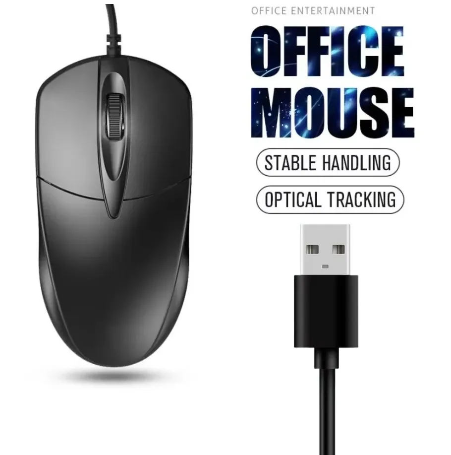 Souris optique filaire USB 1200 DPI à molette 3D antidérapante pour ordinateur portable et de bureau 1