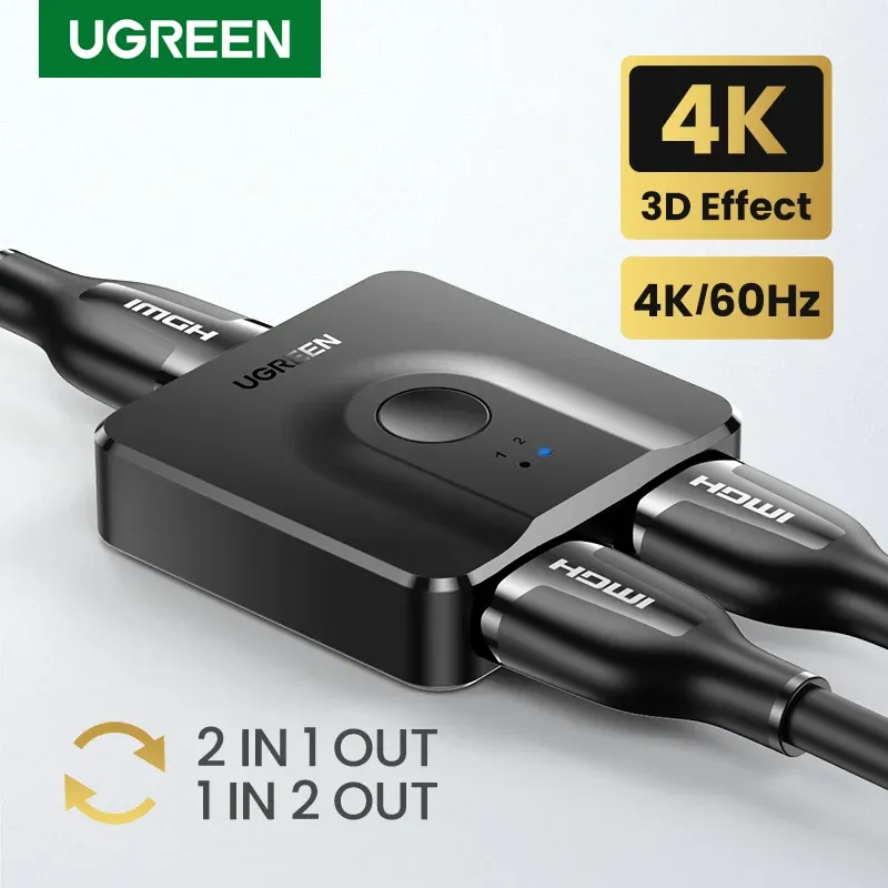 UGREEN Commutateur HDMI 4K bidirectionnel pour Xiaomi Mi Box, compatible Xbox, PS4, TV Box - Image 1