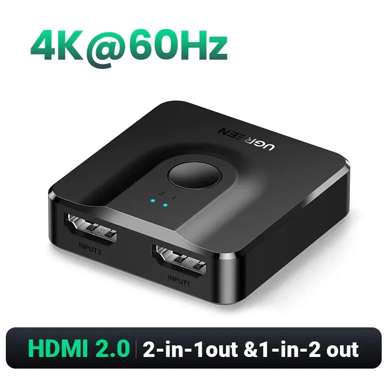 UGREEN Commutateur HDMI 4K bidirectionnel pour Xiaomi Mi Box, compatible Xbox, PS4, TV Box 7