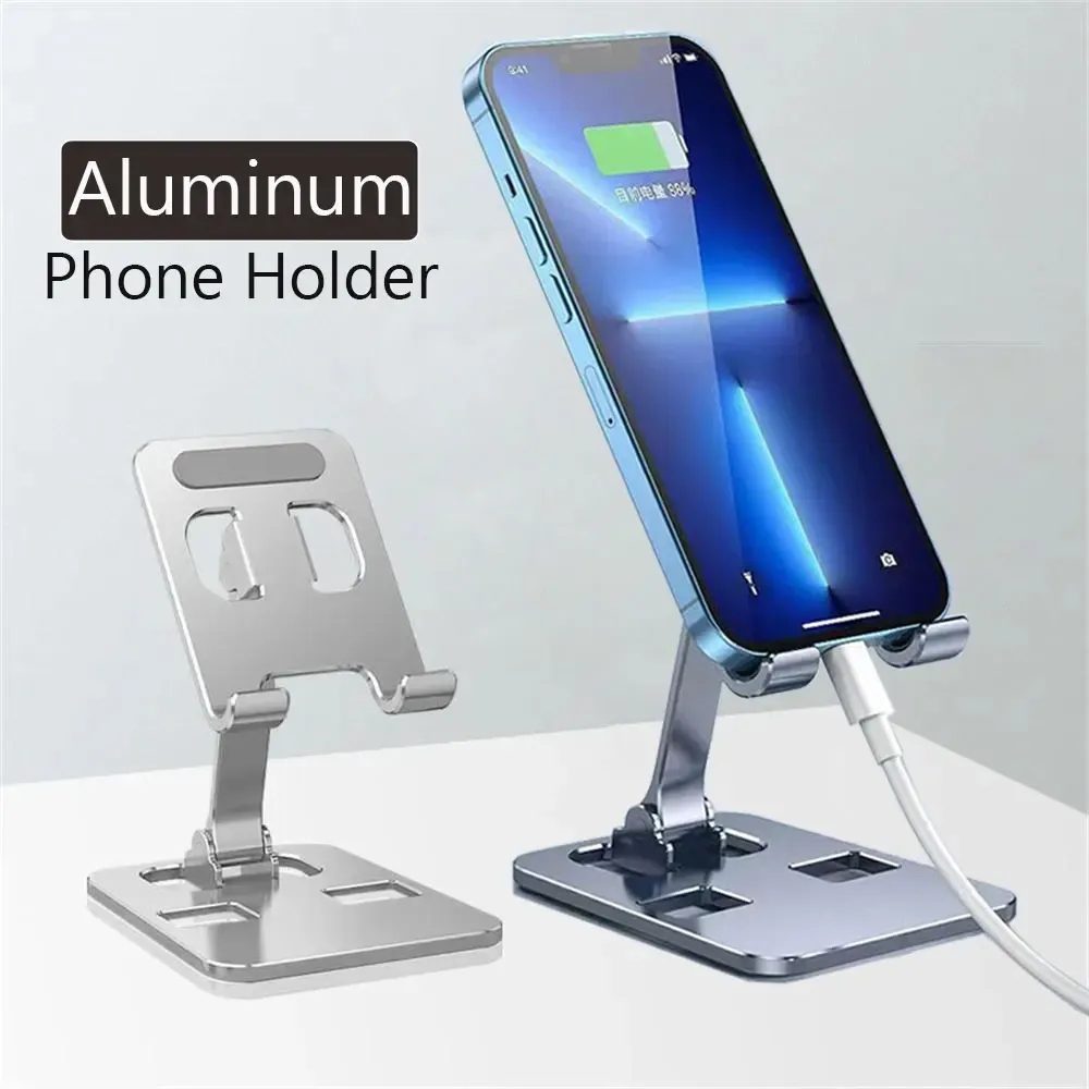 Support de téléphone de bureau pliable universel en alliage d'aluminium