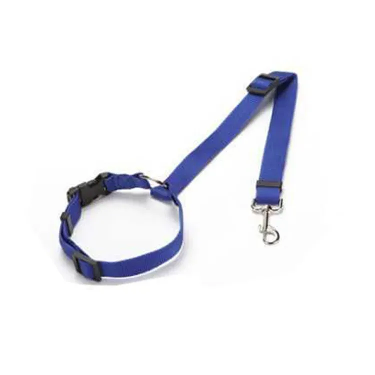 Ceinture de sécurité 2 en 1 pour voiture en nylon, unie, avec laisse en plomb, harnais réglable pour chien et collier pour animaux de compagnie 11