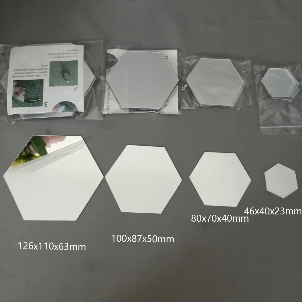 Ambiance décorative avec miroirs hexagonaux autocollants