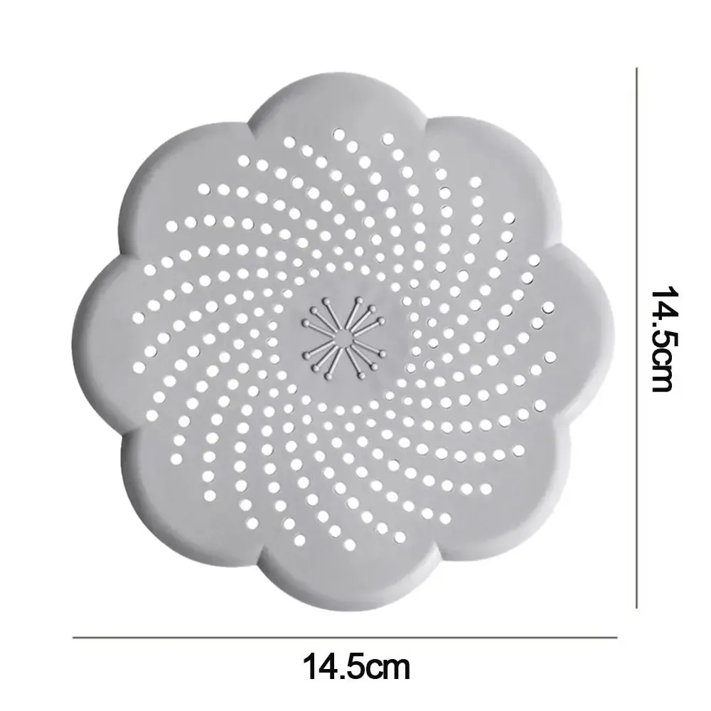 Crépine de drain en silicone en forme de fleur, filtre d'évier en maille anti-blocage des cheveux 5