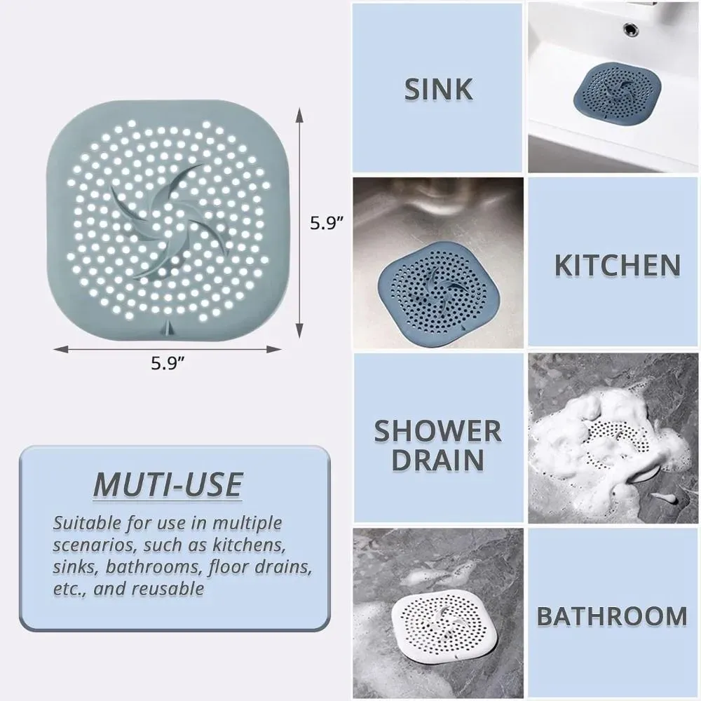 Crépine de drain en silicone en forme de fleur, filtre d'évier en maille anti-blocage des cheveux 6