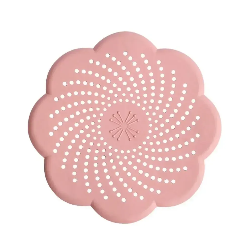 Crépine de drain en silicone en forme de fleur, filtre d'évier en maille anti-blocage des cheveux 17