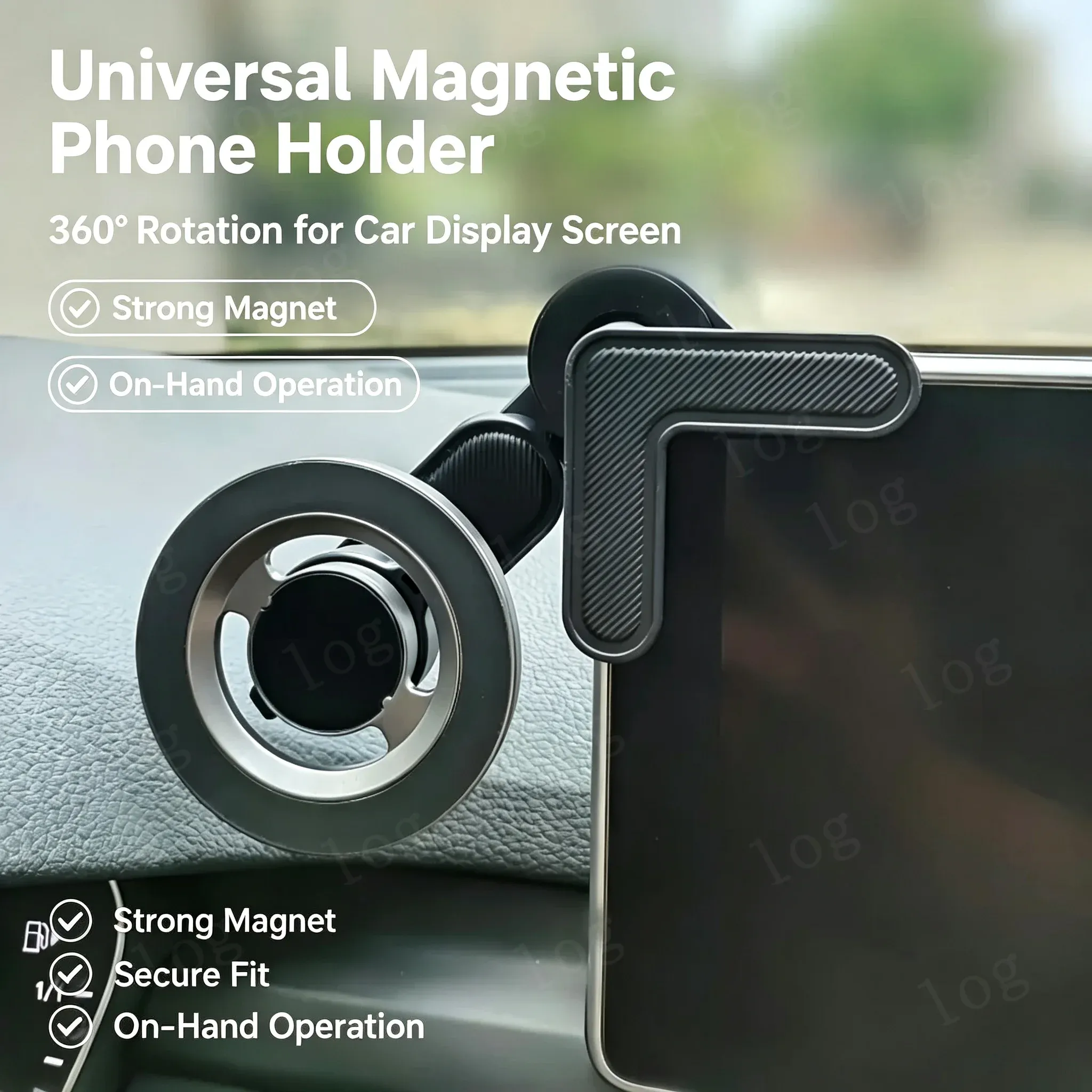 Support magnétique universel pour téléphone portable, rotation à 360 degrés, aimant puissant, compatible iPhone 15 MagSafe et Xiaomi 4