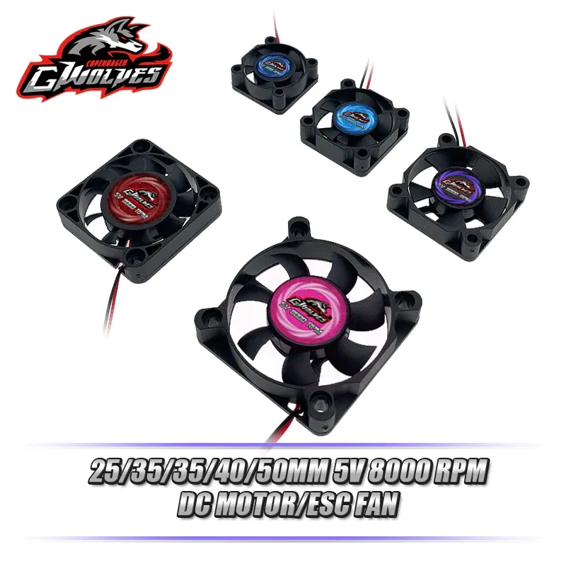 Ventilateur de refroidissement RC 25/30/35/40/50 mm, 8000 tr/min, 5 à 7 V CC, pour ESC 30/60/120/150 A (36/42 mm), connecteur Futaba