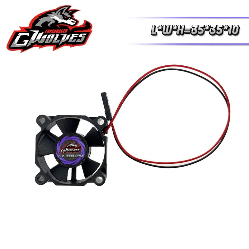 Ventilateur de refroidissement RC 25/30/35/40/50 mm, 8000 tr/min, 5 à 7 V CC, pour ESC 30/60/120/150 A (36/42 mm), connecteur Futaba 9