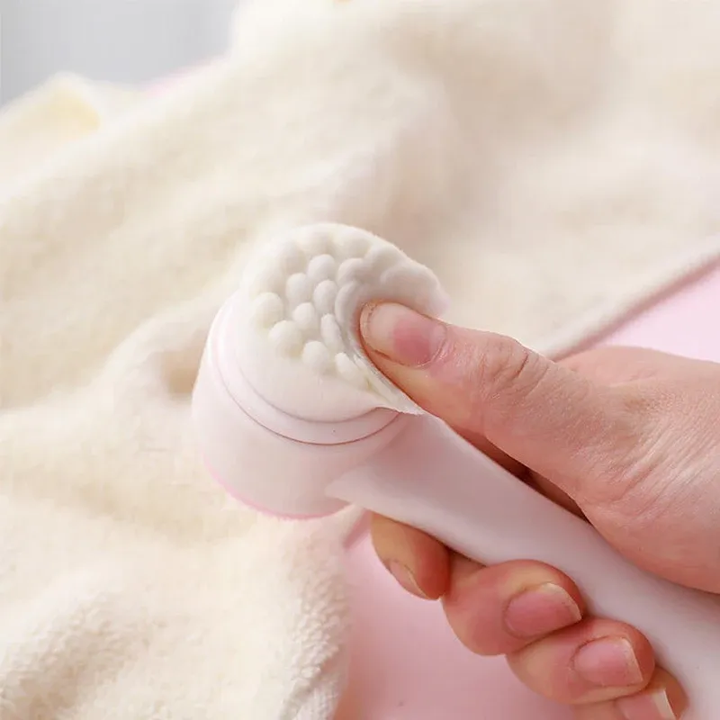 Brosse nettoyante double face en silicone 3D pour le visage, massage manuel, poils souples et exfoliants 3