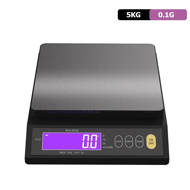 Balance de cuisine électronique rechargeable 5 kg / 10 kg, étanche, écran LCD, en acier inoxydable 9