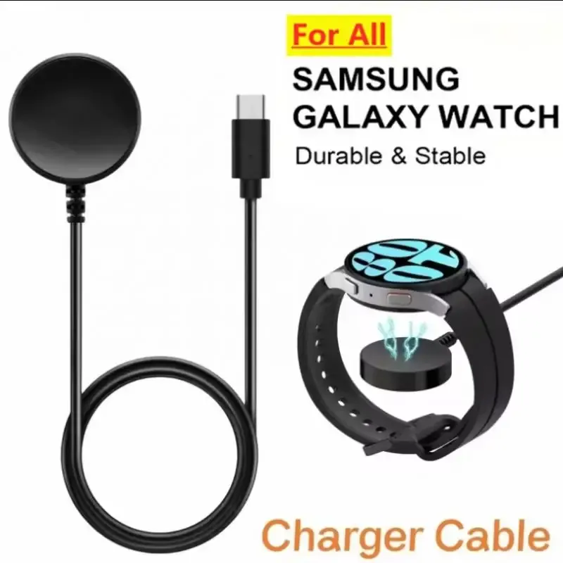 Montre magnétique portable, station de charge sans fil rapide avec câble USB pour Samsung Galaxy Watch 8, 7, 6, 5 Pro, 5, 4, 3, Active 2 - Image 1
