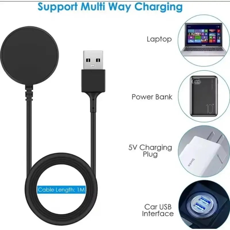 Montre magnétique portable, station de charge sans fil rapide avec câble USB pour Samsung Galaxy Watch 8, 7, 6, 5 Pro, 5, 4, 3, Active 2 2