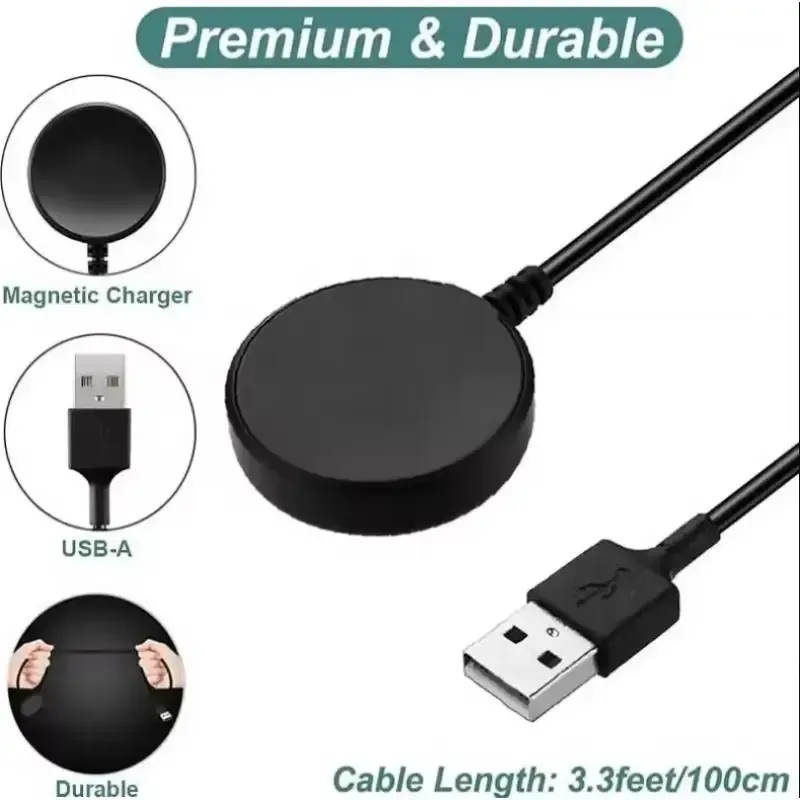 Montre magnétique portable, station de charge sans fil rapide avec câble USB pour Samsung Galaxy Watch 8, 7, 6, 5 Pro, 5, 4, 3, Active 2 3