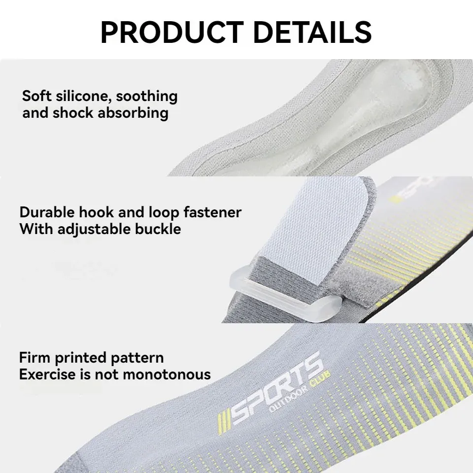 GOBYGO Lot de 2 Genouillères de Compression Réglables avec Sangle Rotule, Absorption des Chocs, Mixte 4