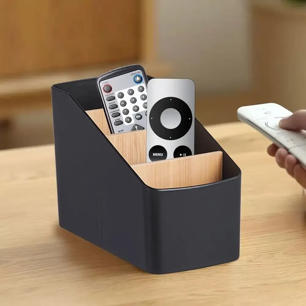 Organisateur de télécommande TV, support de table, boîte de rangement polyvalente pour bureau, organisateur pour chambre à coucher et salon