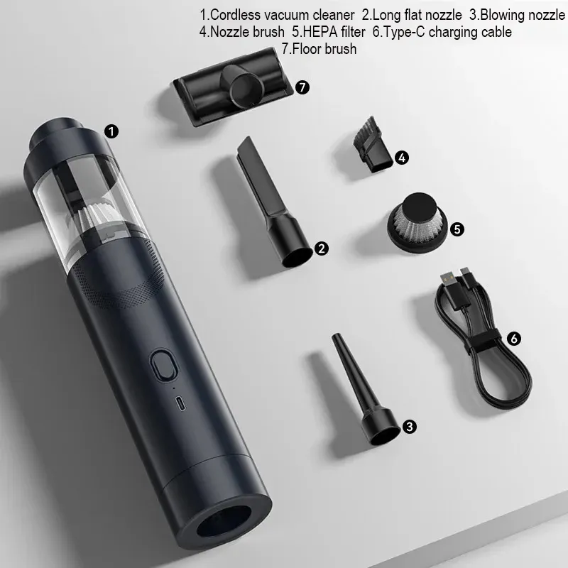 Aspirateur de voiture portable sans fil, forte aspiration, puissant pour usage ménager, machine de nettoyage, nouveau modèle pour Xiaomi 6