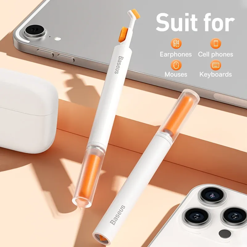 Baseus Brosse de nettoyage pour écouteurs Bluetooth, kit de nettoyage pour AirPods Pro, stylo de nettoyage pour boîtier