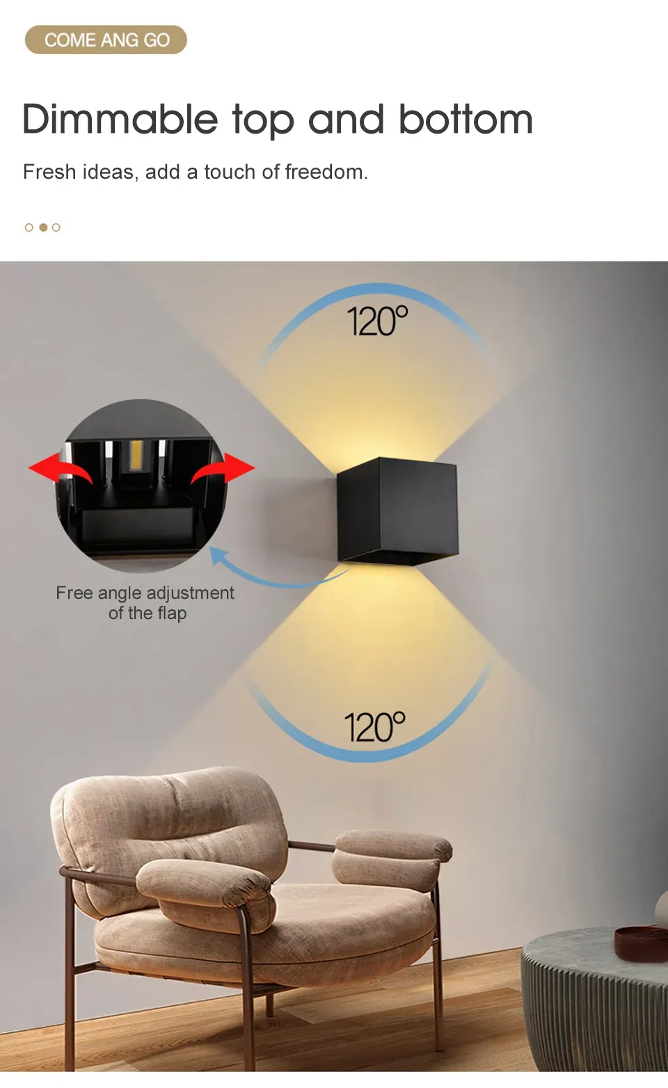 Applique murale LED en ambiance