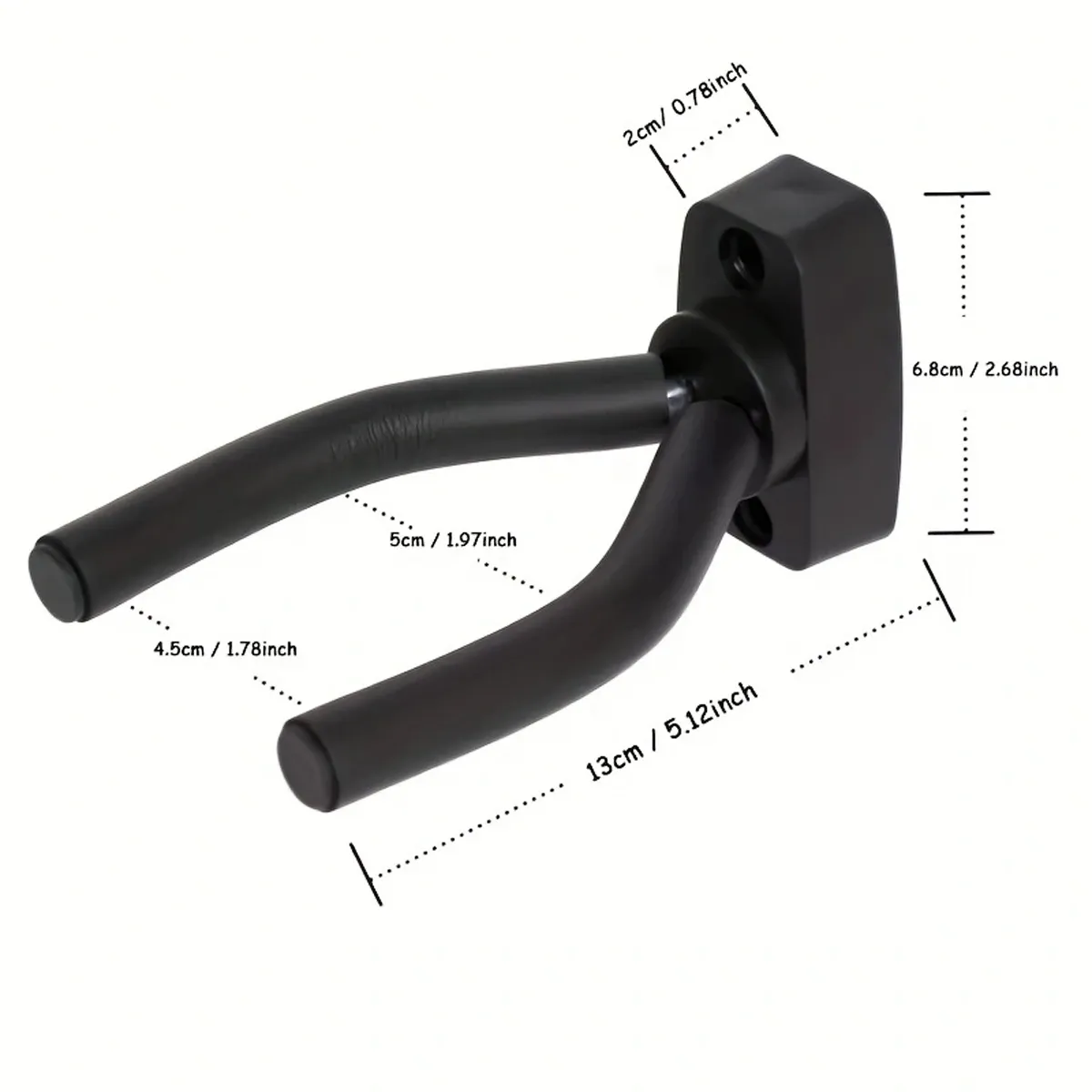 Support mural universel pour guitare, compatible guitares électriques, classiques, folk et basses, crochet en métal, lot de 1 2