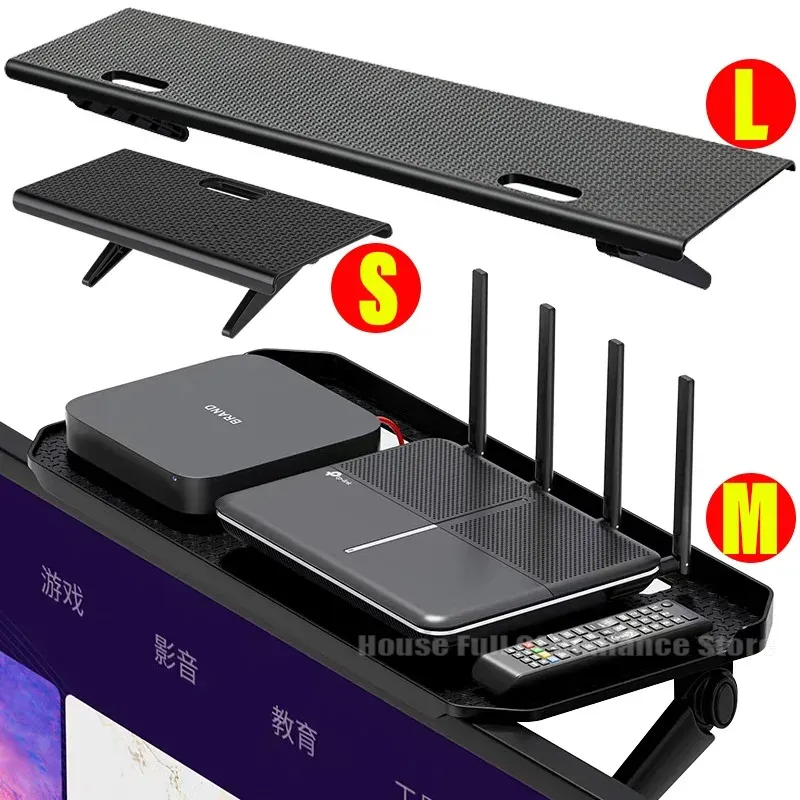Étagère supérieure réglable pour téléviseur, écran d'ordinateur, boîtier multimédia et routeur - Image 1