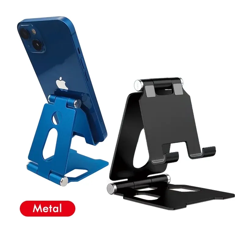Support de bureau pour téléphone portable en alliage d'aluminium pour iPhone 13 et 14 Pro, support paresseux pliable 1