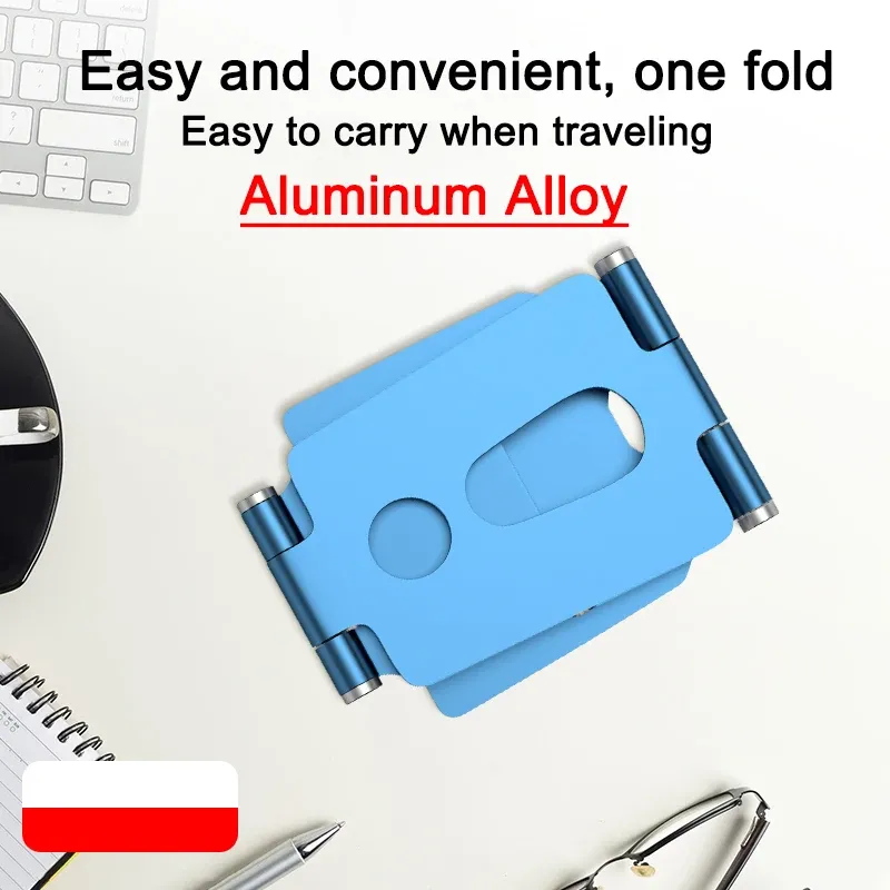 Support de bureau pour téléphone portable en alliage d'aluminium pour iPhone 13 et 14 Pro, support paresseux pliable 6