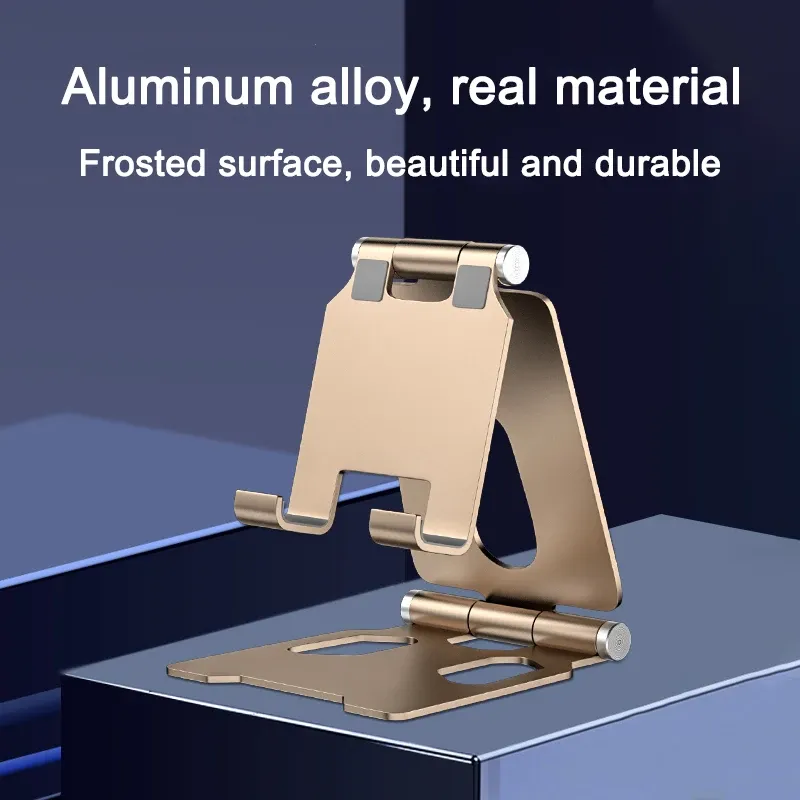 Support de bureau pour téléphone en alliage d'aluminium, vue d'ensemble