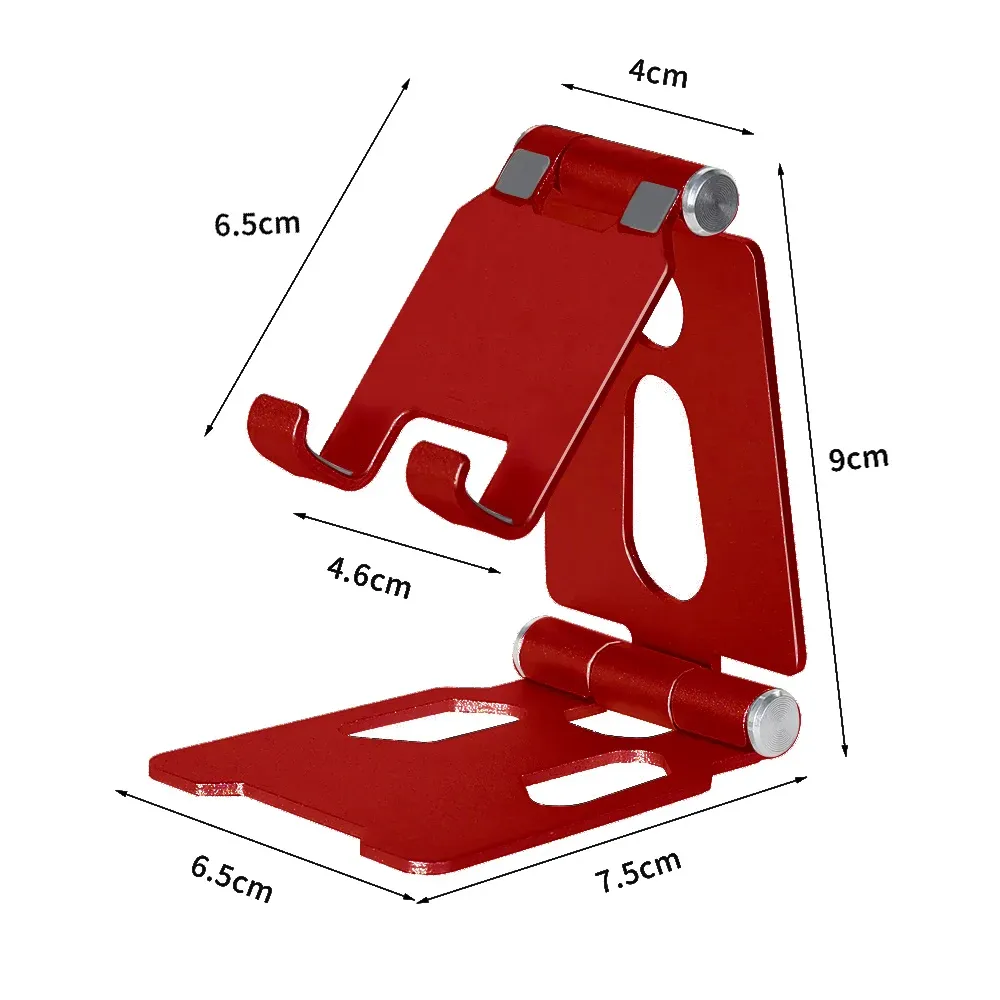Support de bureau pour téléphone portable en alliage d'aluminium pour iPhone 13 et 14 Pro, support paresseux pliable 10
