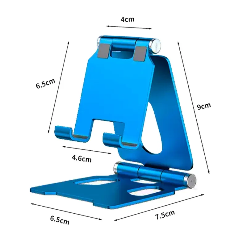 Support de bureau pour téléphone portable en alliage d'aluminium pour iPhone 13 et 14 Pro, support paresseux pliable 8