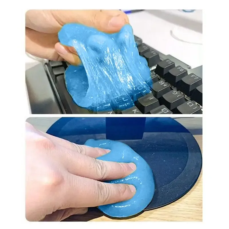 Gel de nettoyage pour clavier et voiture, kit de nettoyage 160 g pour ordinateur portable et intérieur automobile, gel anti-poussière 6
