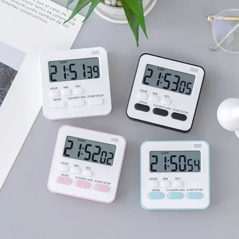 Réveil numérique de cuisine avec minuterie, chronomètre de sommeil et compte à rebours pour enfants et étudiants 3