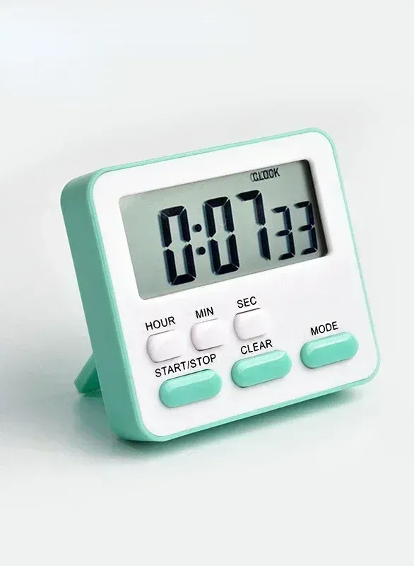 Réveil numérique de cuisine avec minuterie, chronomètre de sommeil et compte à rebours pour enfants et étudiants 11