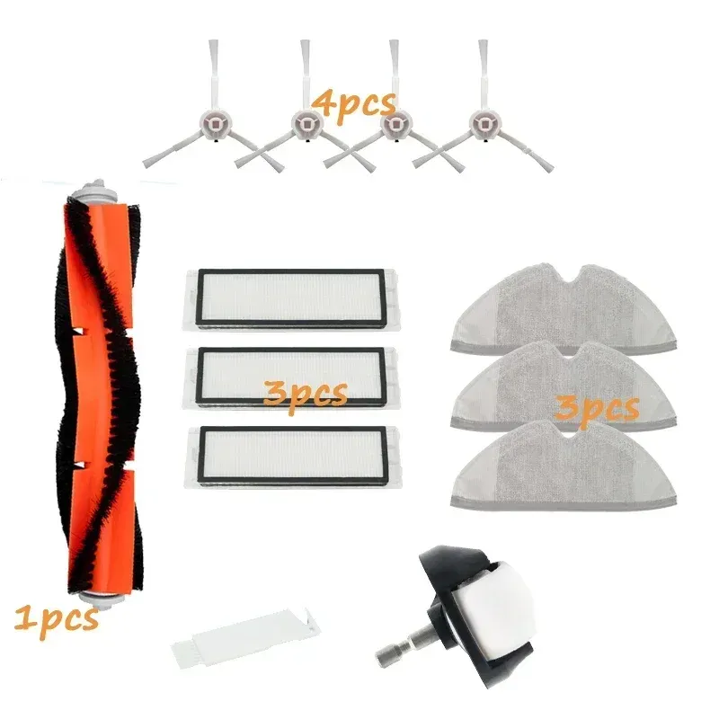 Vadrouille en tissu avec réservoir d'eau, brosse et filtre HEPA pour aspirateur robot Xiaomi Mijia 1C, 1T, STYTJ01ZHM, Mi Robot et Dreame F9, STYTJ02ZHM, SKV4093GL 14