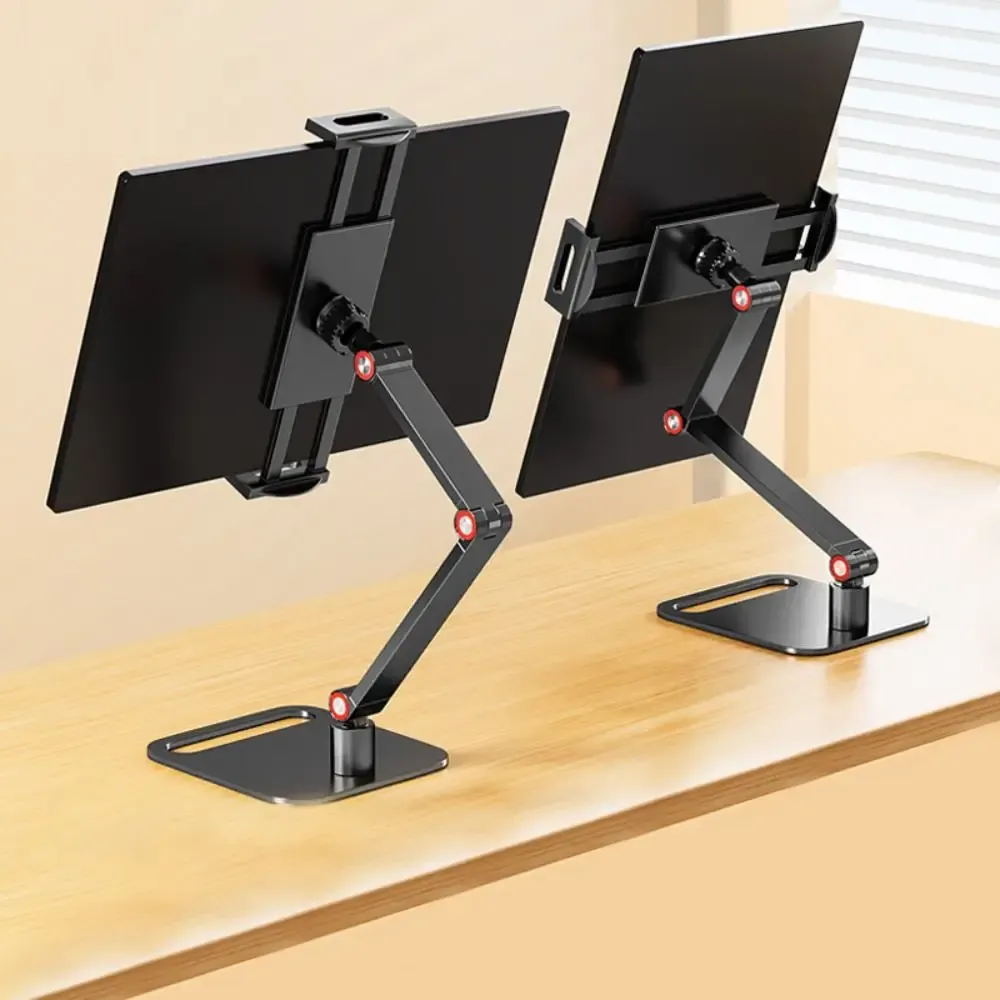 Support de bureau universel pour moniteur et tablette, réglable à 360°, pivotant et pliable, pour écrans de 12 à 17 pouces 1