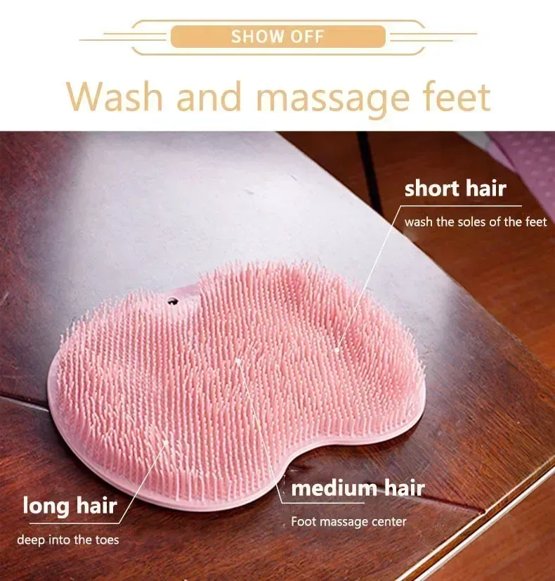 Brosse de bain en silicone, détail des bords