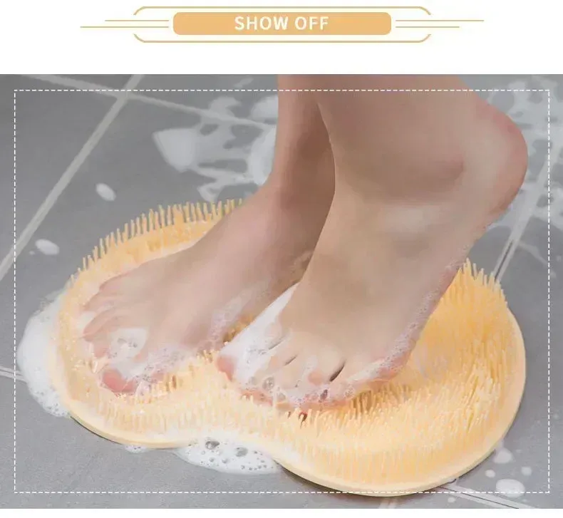 Brosse de bain en silicone, massage des pieds